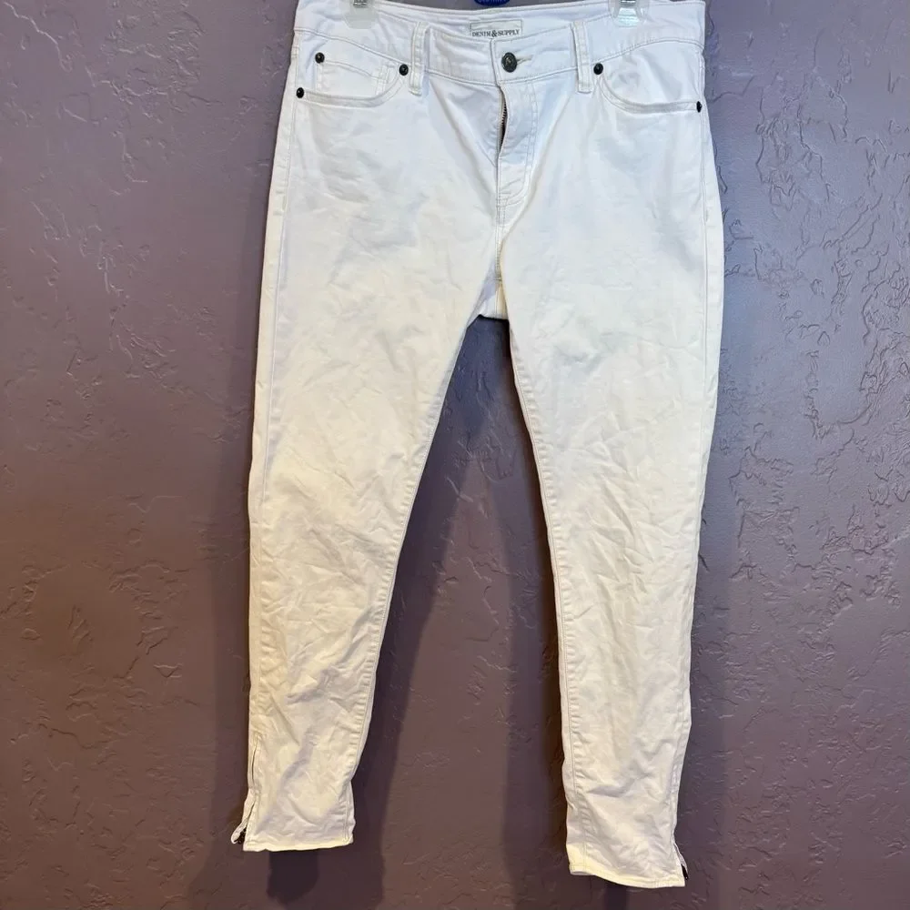 Denim & Supply Ralph Lauren Women's Skinny Jeans - Cream size 29 ❤️